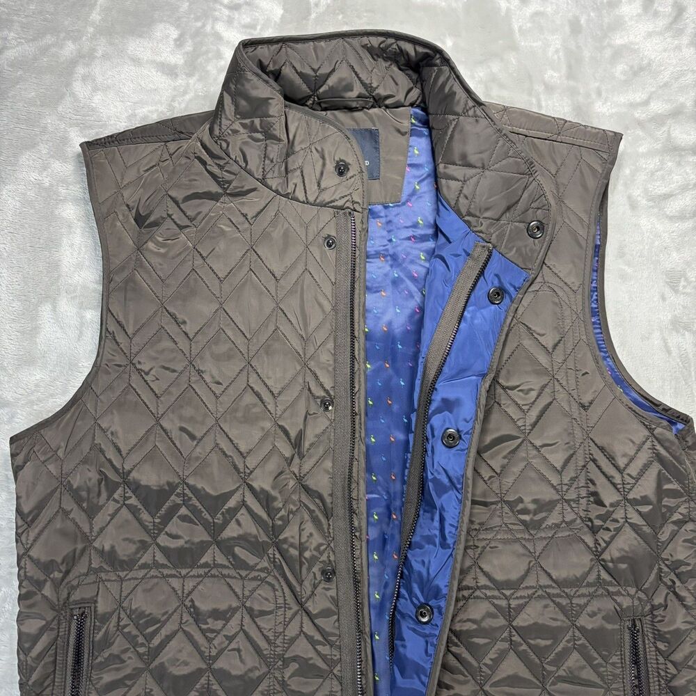 TailorByrd Puffer Vest Men’s Size M Lightweight Brown Zip Pockets Zip Snap - Picture 6 of 12